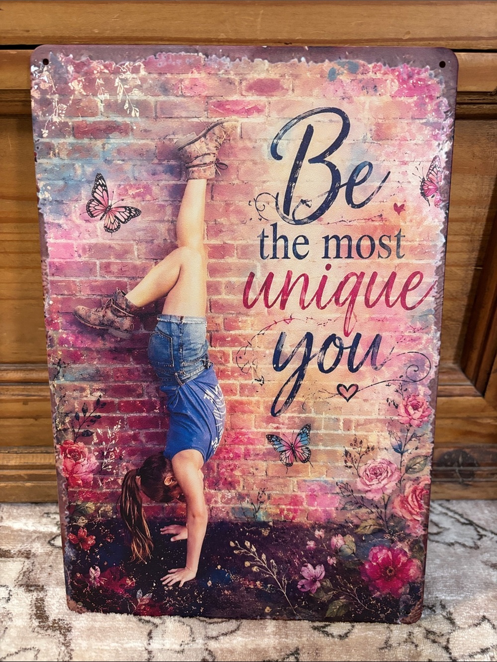 Children’s Art Tin sign 8”x12” “ be the most unique you”